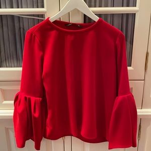 Zara blouse with balloon sleeve